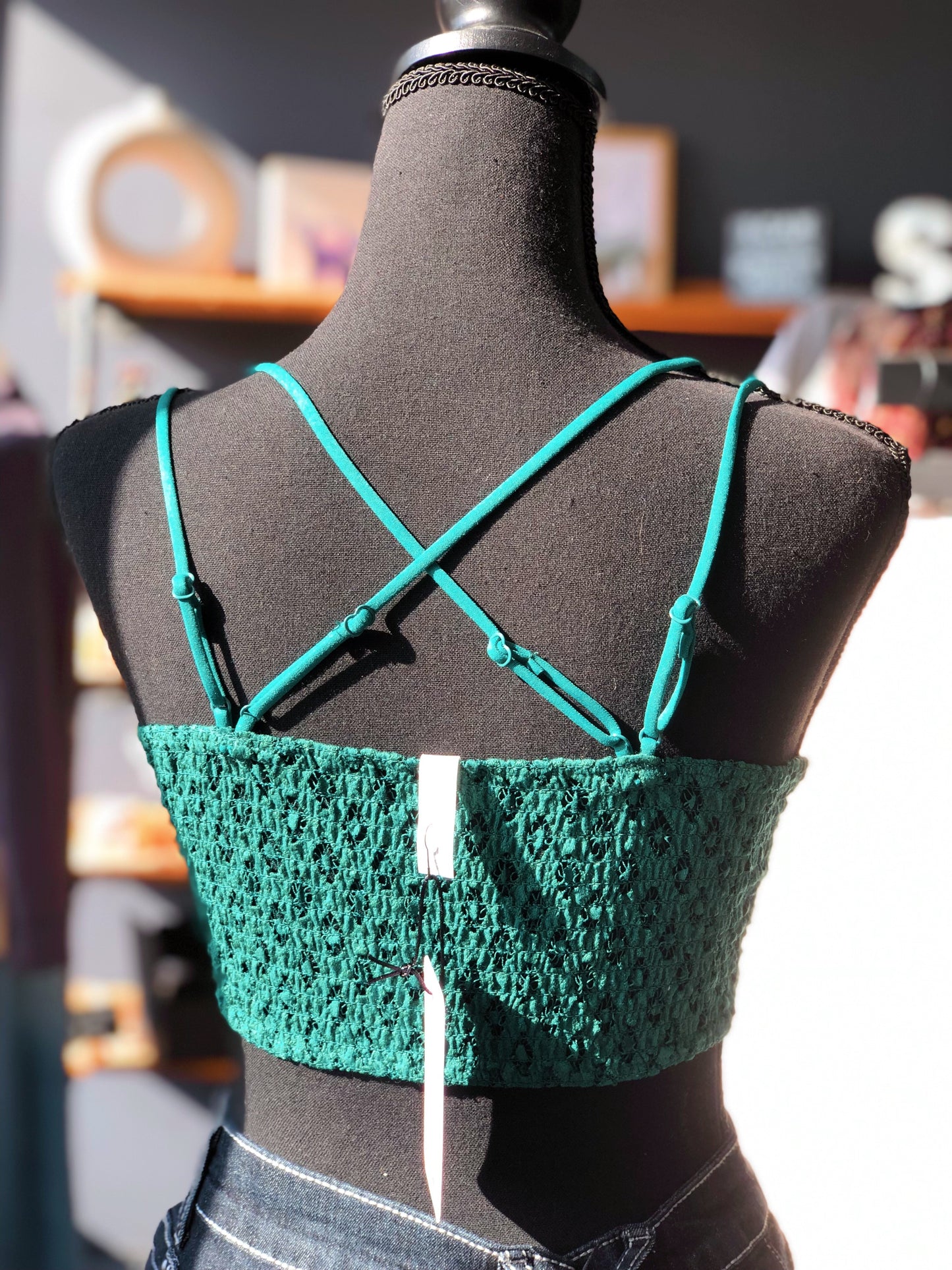 Hunter Green Lace Bralette