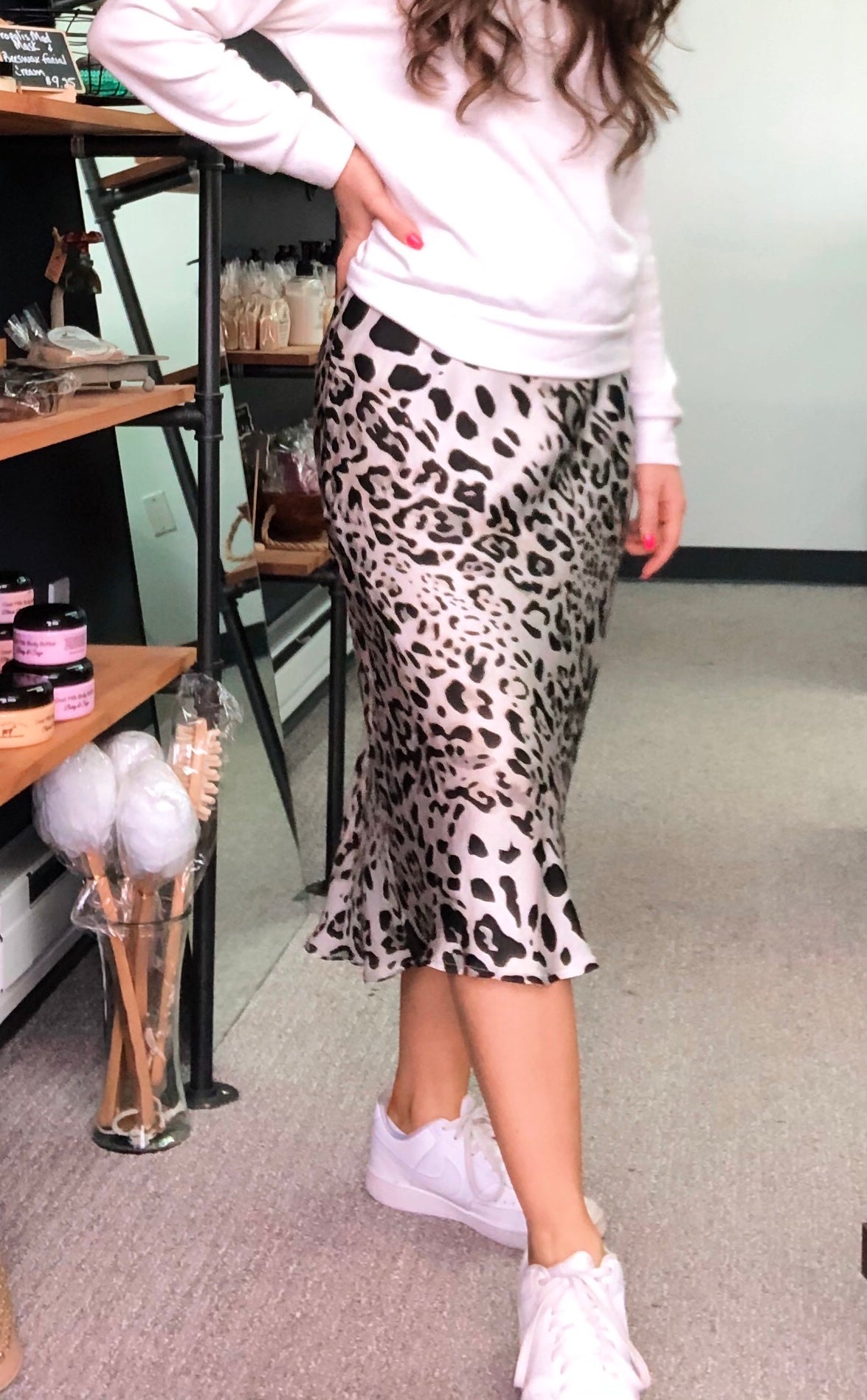 Little Do You Know, Midi Leopard Skirt